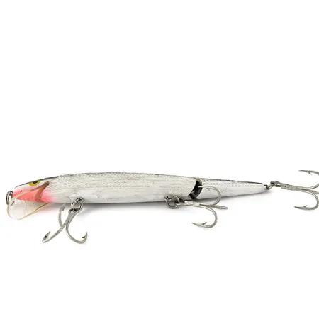 Vintage Rebel Floater F14 Jointed, 1/2oz silver fishing lure #19532