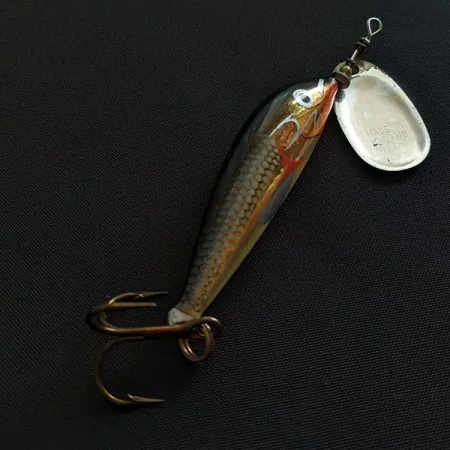 Vintage Blue Fox Vibrax Minnow Spin 2, 1/4oz spinning lure #19550