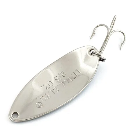 Vintage Acme Little Cleo, 2/5oz nickel/blue fishing spoon #19554