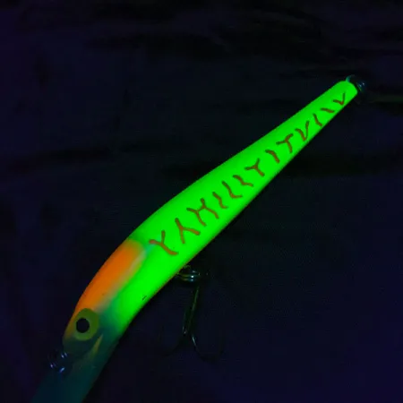 Vintage Storm Deep Thunder Stick UV, 2/3oz Fire tiger UV fishing lure #19568