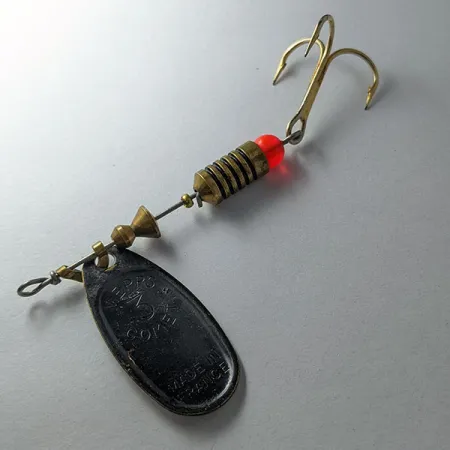 Vintage Mepps Black Fury 3, 1/4oz black/red spinning lure #19573
