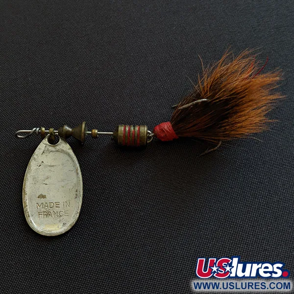 Vintage   Mepps Aglia 2 Dressed (1970s), 3/16oz silver spinning lure #19583