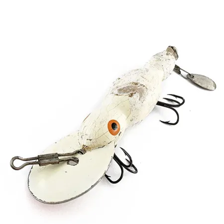 Vintage Bomber Water Dog, 1/4oz white fishing lure #19584