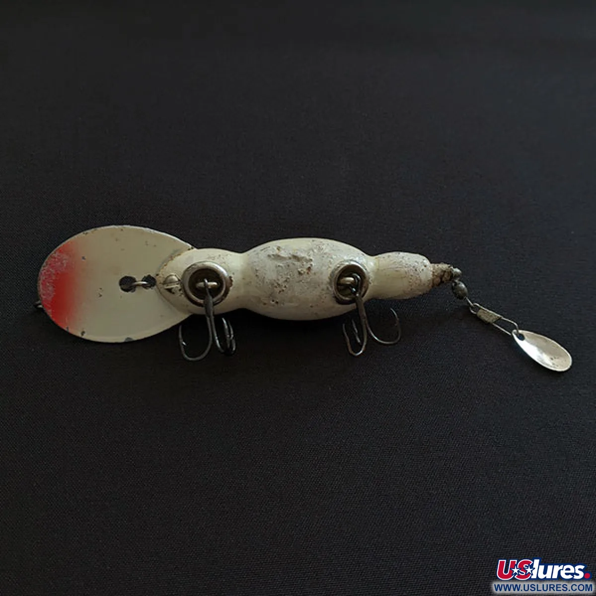 antique bomber fishing lures Vintage Bomber Water Dog, 1/4oz white fishing lure #19584