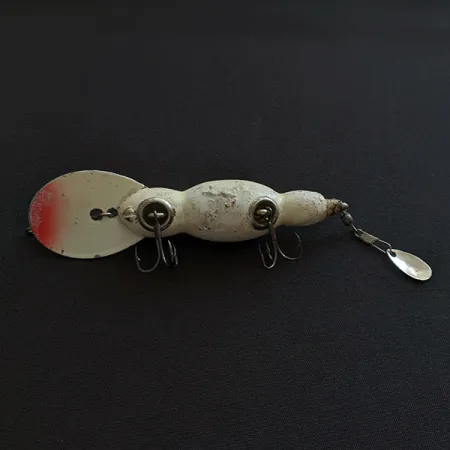 Vintage Bomber Water Dog, 1/4oz white fishing lure #19584