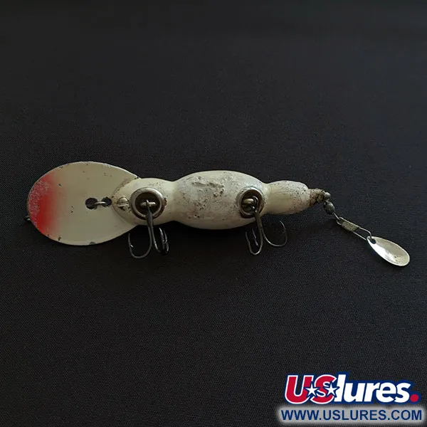 Vintage   Bomber Water Dog, 1/4oz white fishing lure #19584