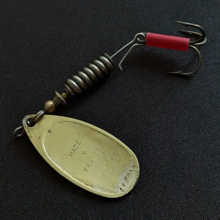Vintage Mepps Comet 4 (1960s), 2/5oz brass spinning lure #19595