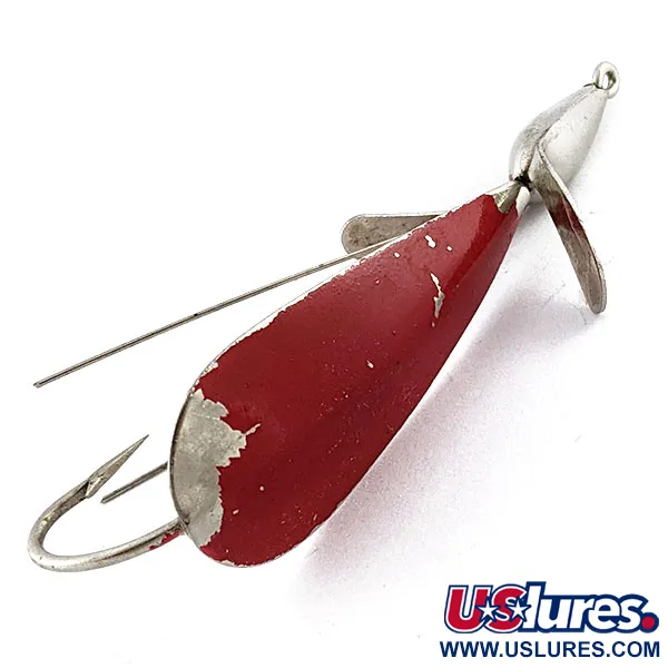 Vintage Panther Martin Weed Wing, 2/5oz nickel/red fishing spoon #19598