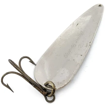 Vintage Weller Gypsy King 2, 3/4oz black/white/nickel fishing spoon #19599