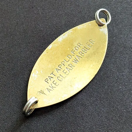 Vintage Williams Lake Clear Wabbler, 3/16oz brass fishing spoon #19600