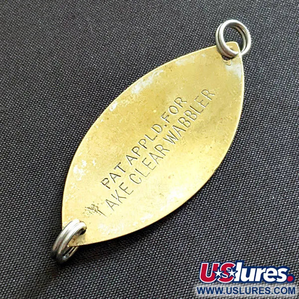 Vintage Williams Lake Clear Wabbler, 3/16oz brass fishing spoon #19600