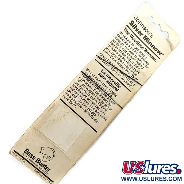   Johnson Silver Minnow, 3/4oz silver fishing spoon #19632