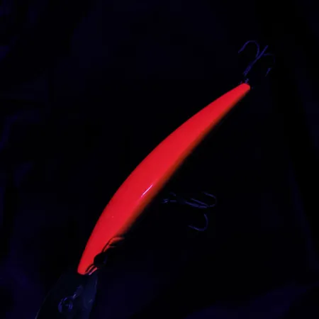 Vintage Yo-Zuri/Duel Yo-Zuri Crystal Minnow Deep Diver Floating 110, 3/5oz PK Fluorescent Pink fishing lure #19637