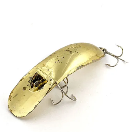 Vintage Yakima Bait Worden’s Flatfish T-50 , 3/4oz gold fishing lure #19638