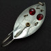 Vintage  Hofschneider Red Eye Junior Weedless, 1/2oz nickel/red eyes fishing spoon #19640