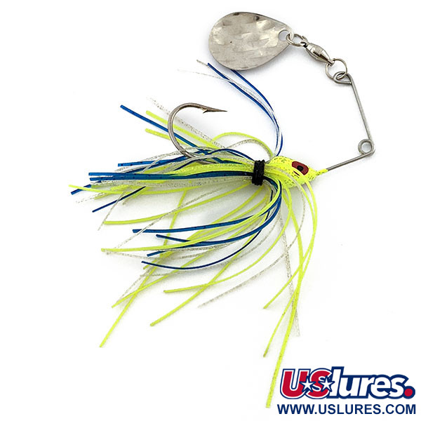 Vintage   Strike King Mini-King Spinnerbait, 1/4oz nickel/chartreuse fishing #19646