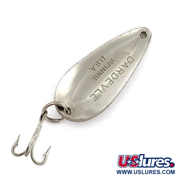 Vintage  Eppinger Dardevle Spinnie, 1/3oz nickel fishing spoon #19654