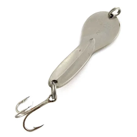 Vintage Glen Evans Loco 2, 1/4oz nickel/red fishing spoon #19659