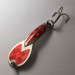 Vintage   Glen Evans Loco 2, 1/4oz nickel/red fishing spoon #19659