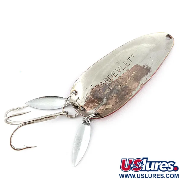 Vintage  Eppinger Dardevle Dardevlet  Klicker, 3/4oz Red Devle fishing spoon #19664