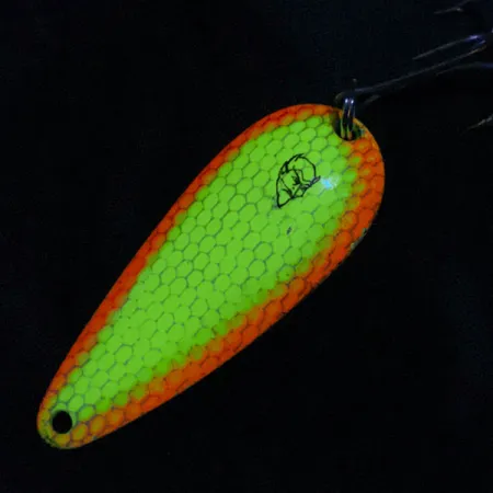 Vintage Eppinger Dardevle  Imp UV, 2/5oz Honeycomb crush fishing spoon #19666