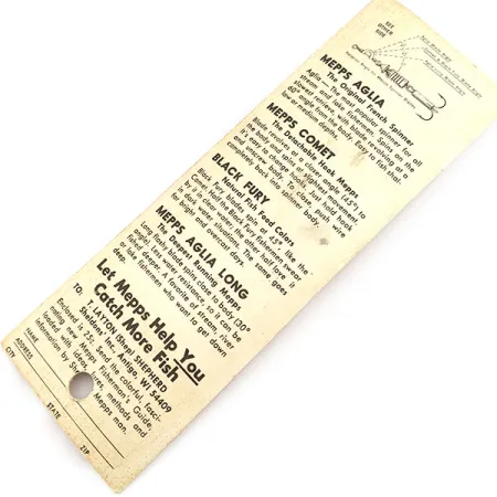 Mepps Comet 1 Detachable hook (1970s), 1/8oz silver spinning lure #19679