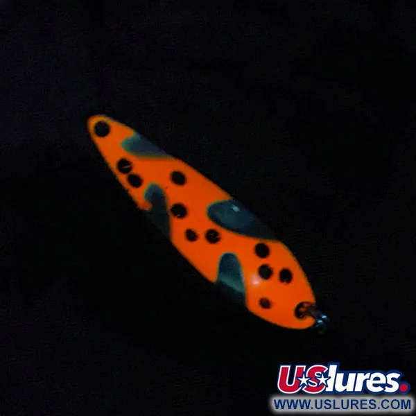 Vintage Acme Fiord Spoon UV, 1/4oz nickel/red UV fishing spoon #19696