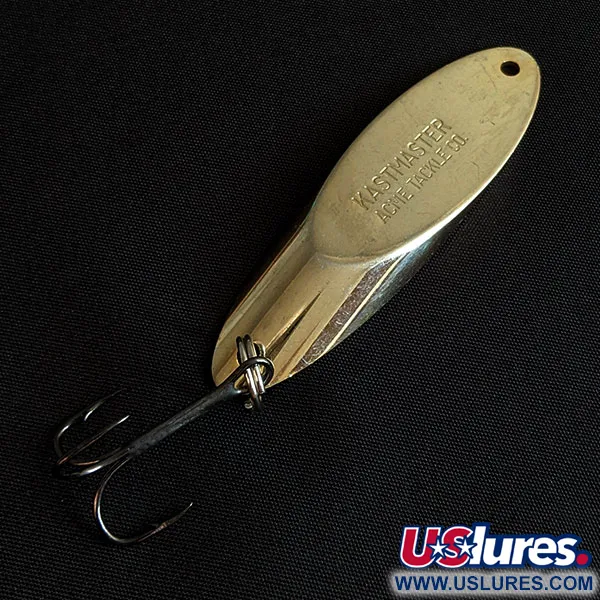 Vintage Acme Kastmaster, 1oz gold fishing spoon #19702