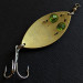 Vintage  Hofschneider Red Eye Junior, 2/5oz brass/green fishing spoon #19706