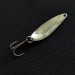 Vintage  Acme Fiord Spoon Jr, 1/8oz nickel/white fishing spoon #19747