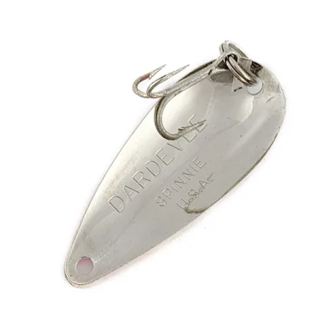 Vintage Eppinger Dardevle Spinnie, 1/3oz Pearl fishing spoon #19750