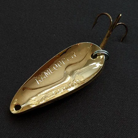 Vintage Acme Kamlooper Spoon, 2/5oz gold/yellow/red fishing spoon #19753