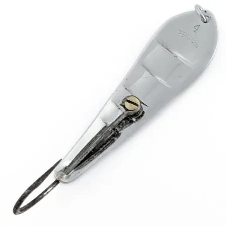 Vintage Luhr Jensen Reflecto Spoon #4, 3/5oz nickel fishing spoon #19770