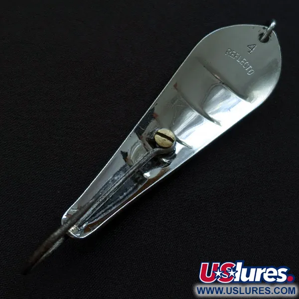 Vintage  Luhr Jensen Reflecto Spoon #4, 3/5oz nickel fishing spoon #19770