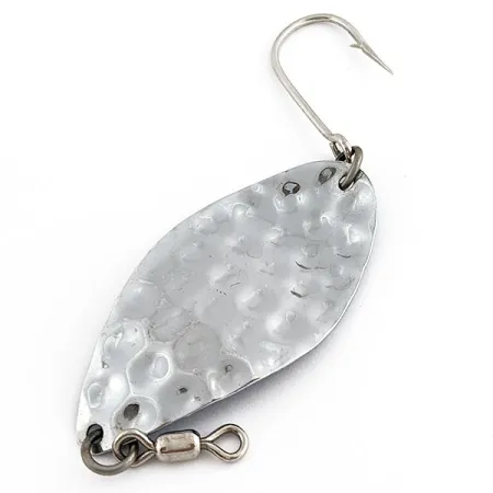 Vintage Luhr Jensen Manistee 4, 1/2oz nickel/blue fishing spoon #19778