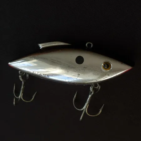 Vintage Bill Lewis Rat-L-Trap Floater, 1/3oz  Chrome Black fishing lure #19793