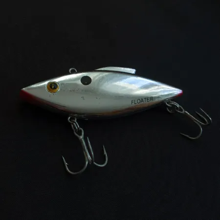 Vintage Bill Lewis Rat-L-Trap Floater, 1/3oz  Chrome Black fishing lure #19793