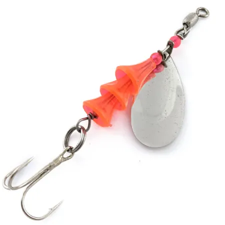 Vintage  Luhr Jensen Tee Spoon #3, 1/4oz nickel/red spinning lure #19817