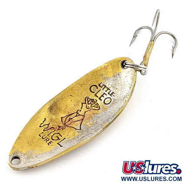 Vintage  Seneca Little Cleo (Hula Girl), 2/3oz gold/nickel fishing spoon #19818
