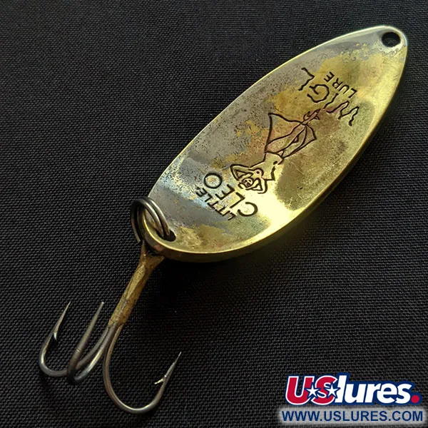 Vintage  Seneca Little Cleo (Hula Girl), 2/3oz gold/nickel fishing spoon #19818