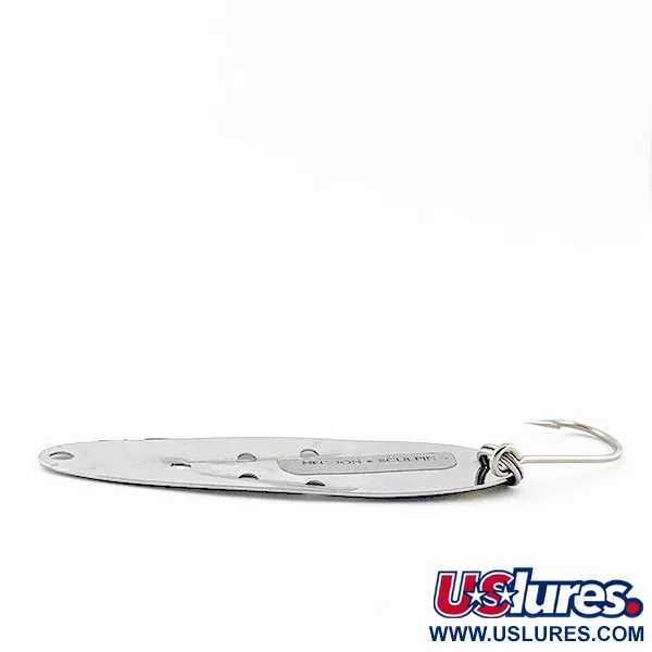 Vintage   Heddon Sculpin, 3/16oz nickel/blue/yellow fishing spoon #19828