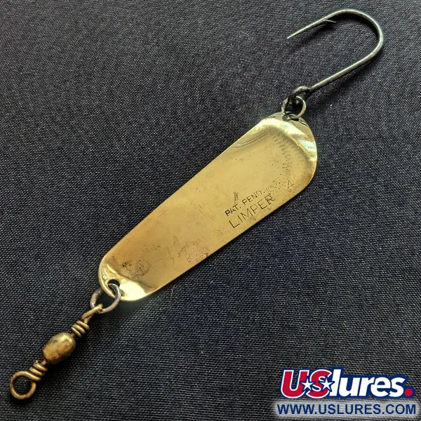 Vintage   Pflueger Limper, 3/16oz brass fishing spoon #19830