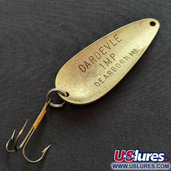 Vintage  Eppinger Dardevle Imp, 2/5oz brass fishing spoon #19837
