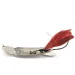 Vintage   Heddon King Stanley, 3/4oz nickel/red fishing spoon #19842