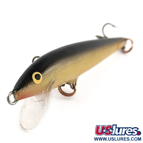 Vintage Rapala Original Floater F9, 1/8oz G (Gold) fishing lure #19844