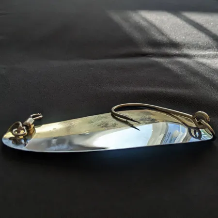 Vintage Luhr Jensen LG Johnson 7, 1oz nickel/brass fishing spoon #19851
