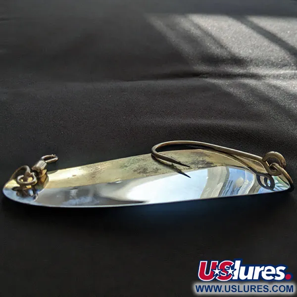 Vintage Luhr Jensen LG Johnson 7, 1oz nickel/brass fishing spoon #19851