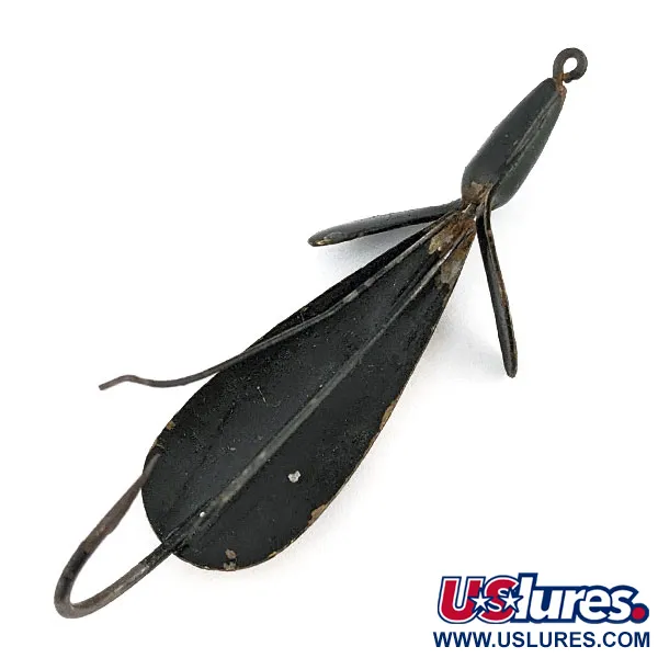 Vintage   Panther Martin Weed Wing, 2/5oz black/brass fishing spoon #19860