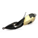 Vintage   Panther Martin Weed Wing, 2/5oz black/brass fishing spoon #19860