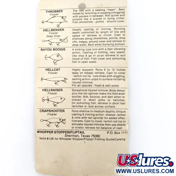   Whopper Stopper Bayou Boogie, 1/4oz Barfish fishing lure #19873